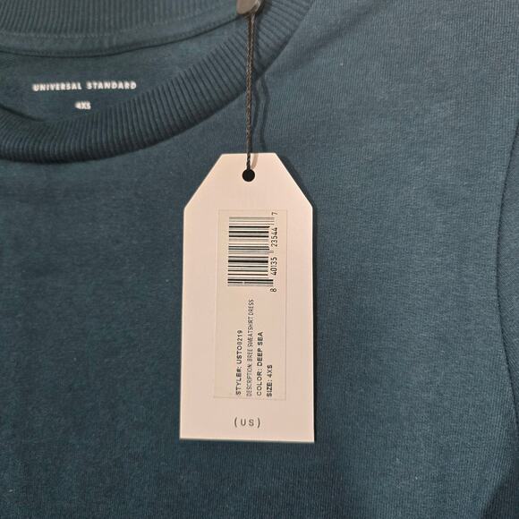 Universal Standard Deep Sea Green Bree Sweatshirt Dress 4XS(0/00) - Picture 3 of 5